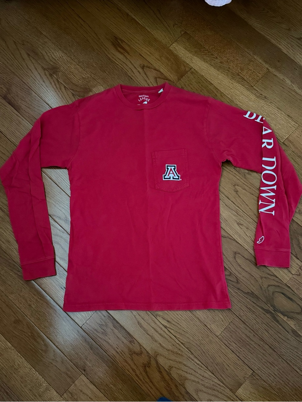 University of Arizona Red Long-Sleeve Pocket Tee by Champion